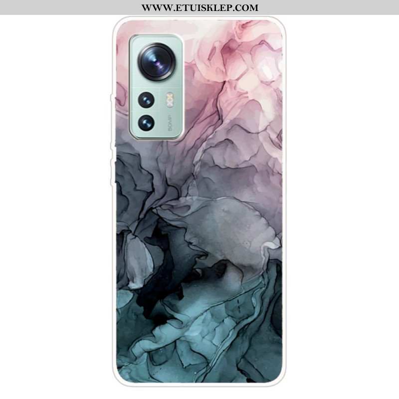 Etui do Xiaomi 12 Pro Akwarela Z Marmuru Silikonowego